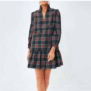 Tuckernuck Green and Red Plaid Midi Dress